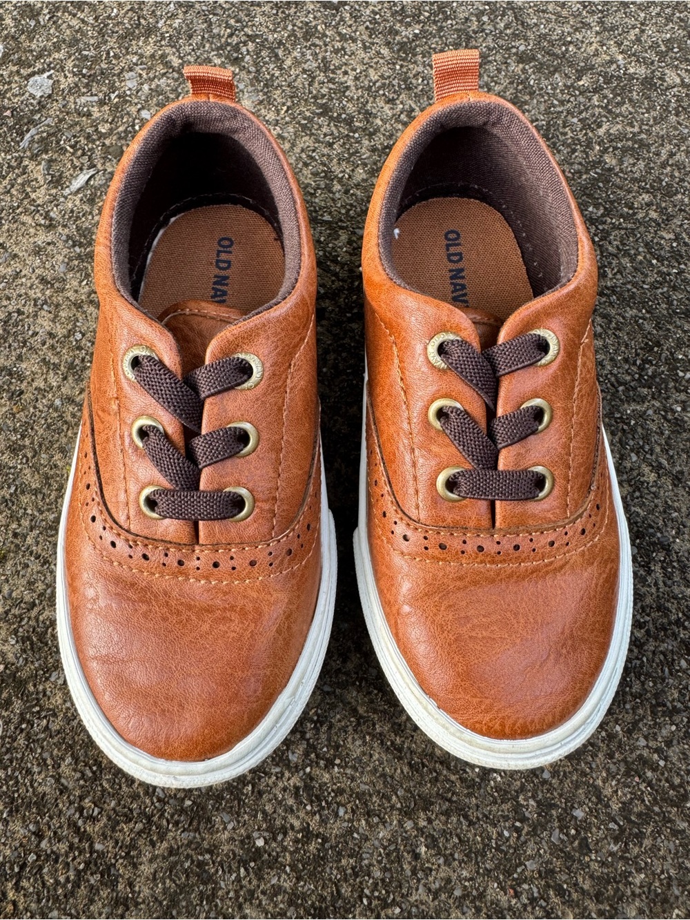 Old Navy Brown Kids Dress Shoes Toddler 8 Church Shoes Sneakers Casual
